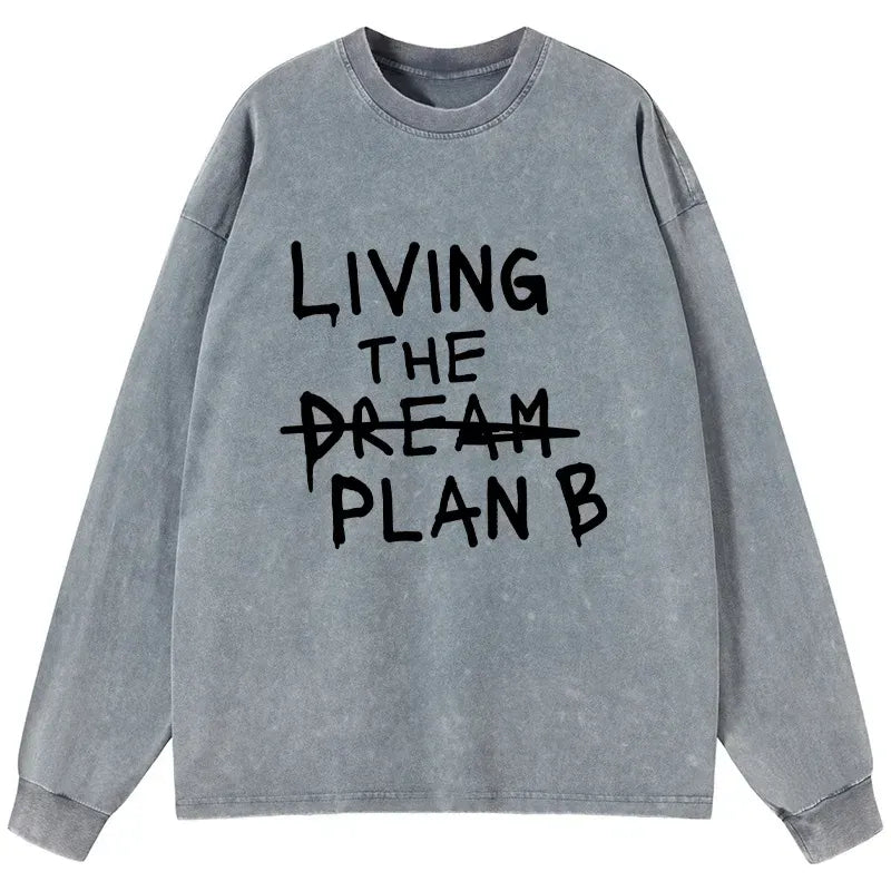 Kyoto-Lion Implement Plan B Washed Long Sleeve T-Shirt