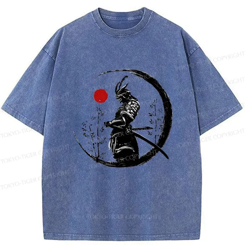 Kyoto-Lion Bamboo Forest Samurai Washed T-Shirt
