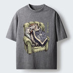 Kyoto-Lion Relax Capybara Cozy Sofa Warm Blanket Washed T-Shirt