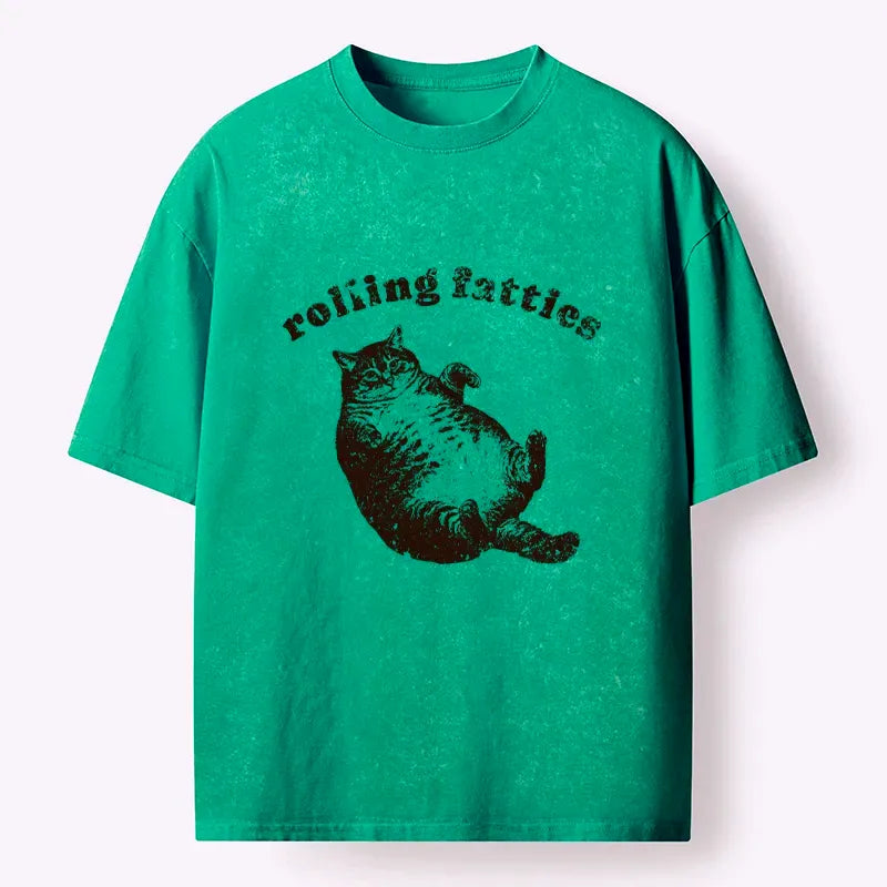 Unisex Japanese streetwear cat t-shirt
