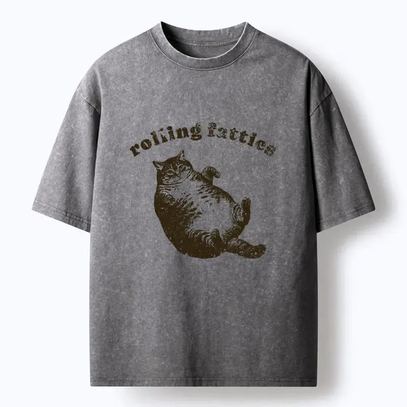 Unisex Japanese streetwear cat t-shirt