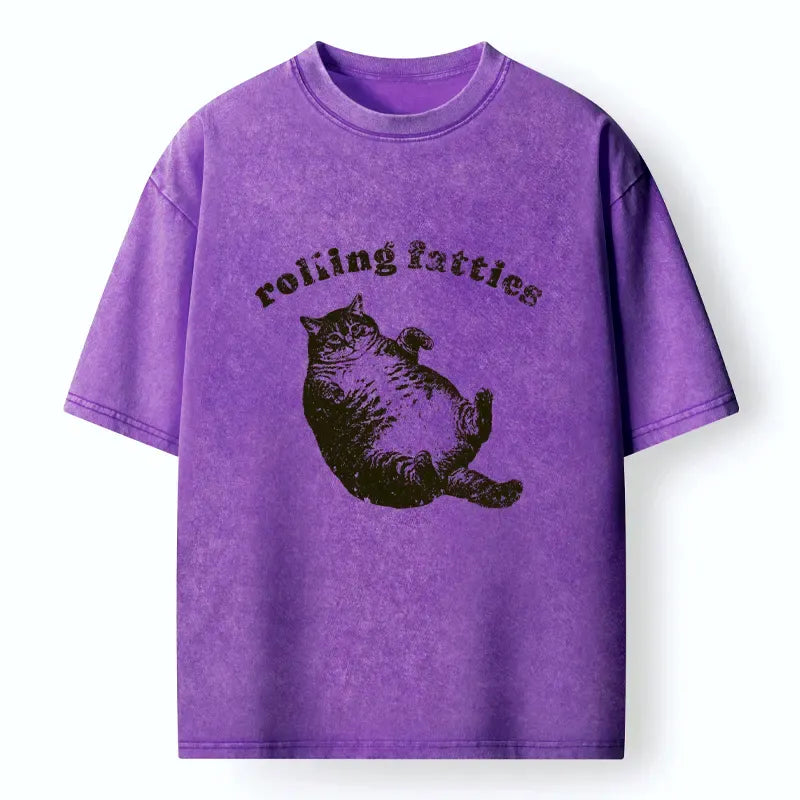 Unisex Japanese streetwear cat t-shirt