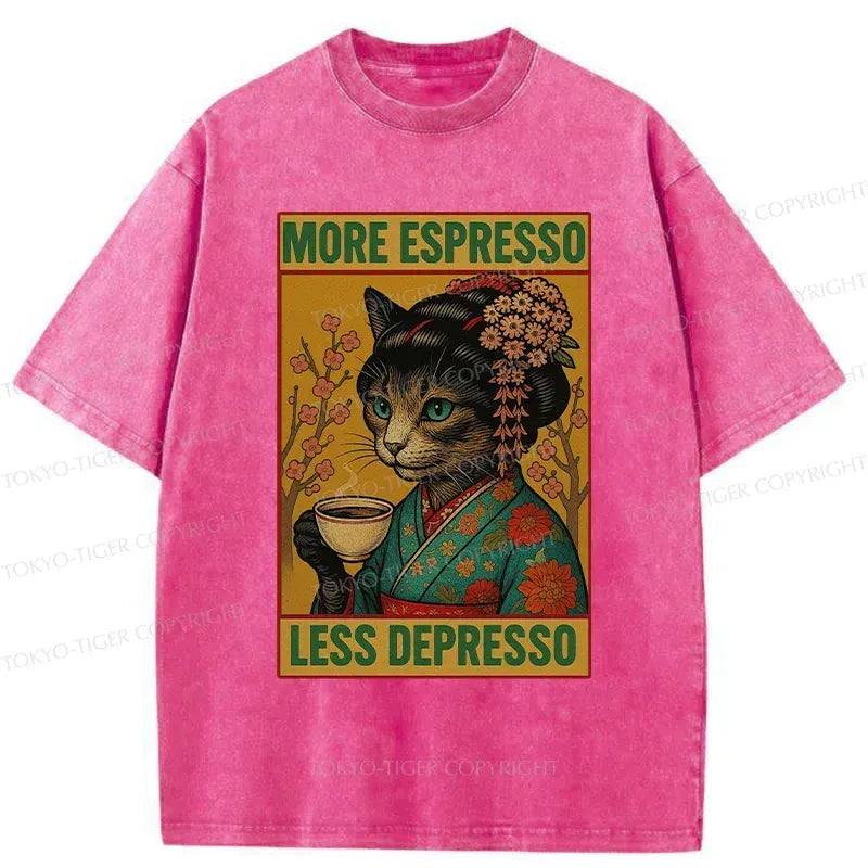 Japanese Geisha Cat T-Shirt for Daily Wear