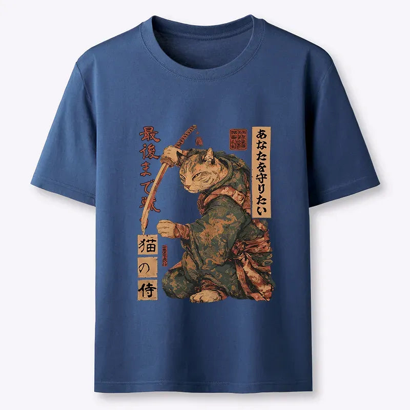 Japanese Cat T-Shirt for Daily Wear