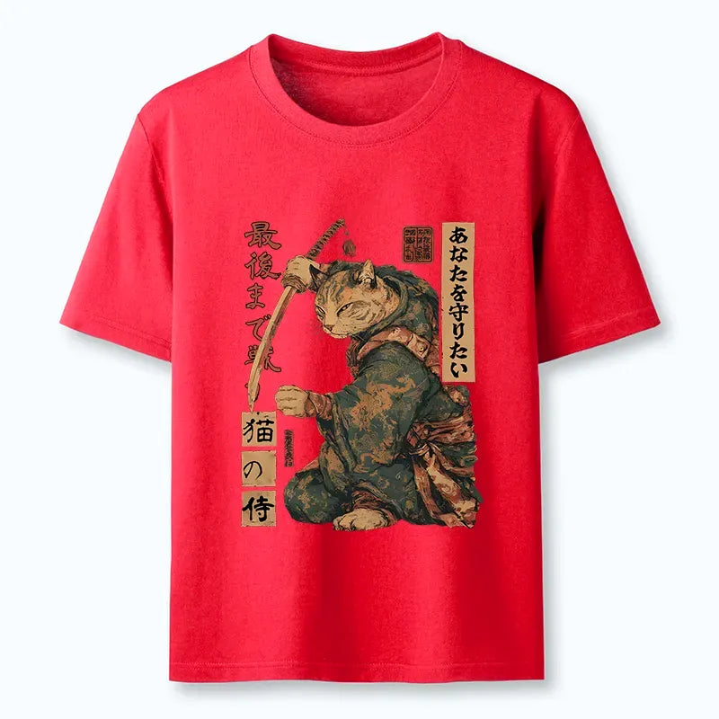 Japanese Cat T-Shirt for Daily Wear
