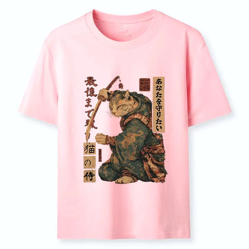 Japanese Cat T-Shirt for Daily Wear
