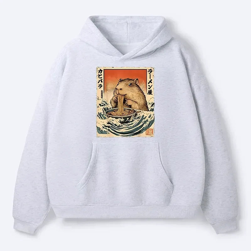 Funny Hamster Eating Ramen Hoodie for Daily Wear
