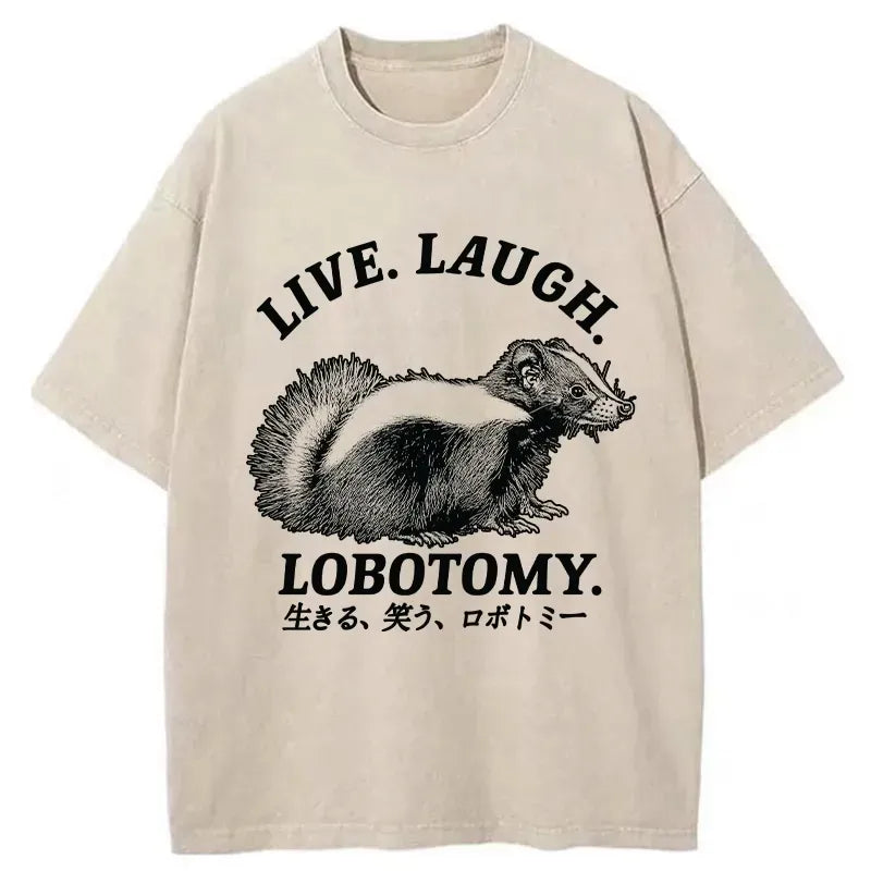 Kyoto Lion Japanese streetwear washed t-shirt