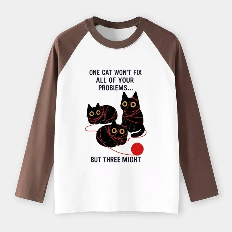 Japanese raglan long sleeve t-shirt for daily wear