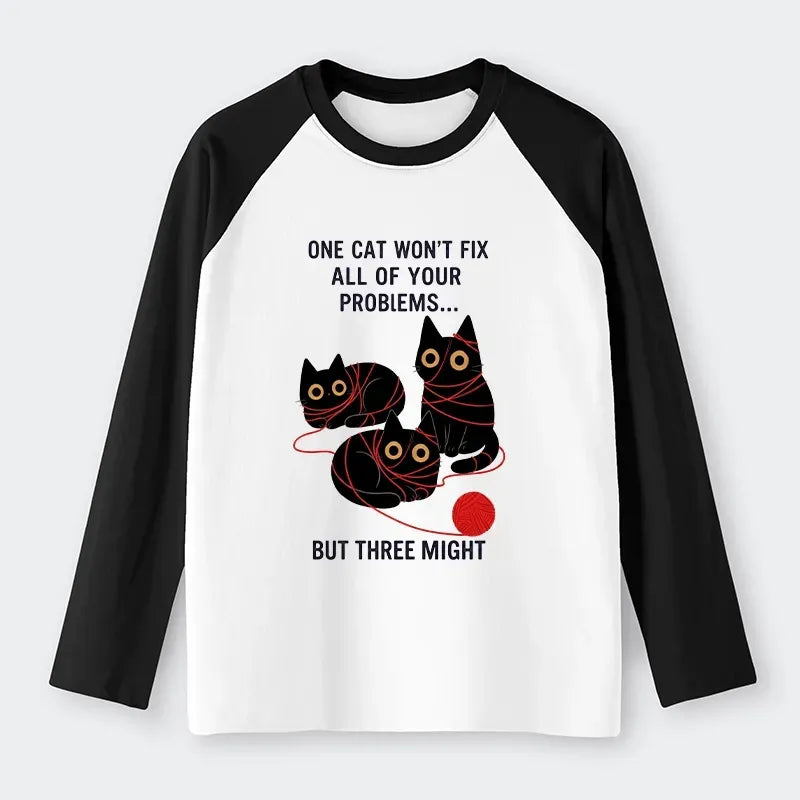 Japanese raglan long sleeve t-shirt for daily wear