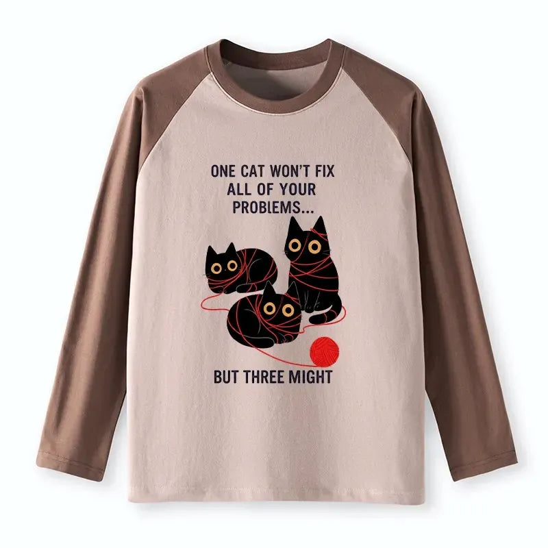 three cats fix all problems trendy tee