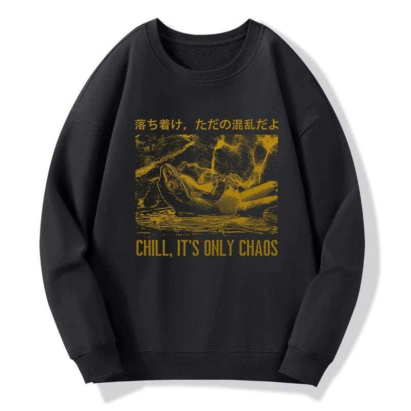 Japanese Frog Sweatshirt for Streetwear