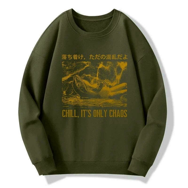 Kyoto-Lion Cool Frog Japanese Sweatshirt
