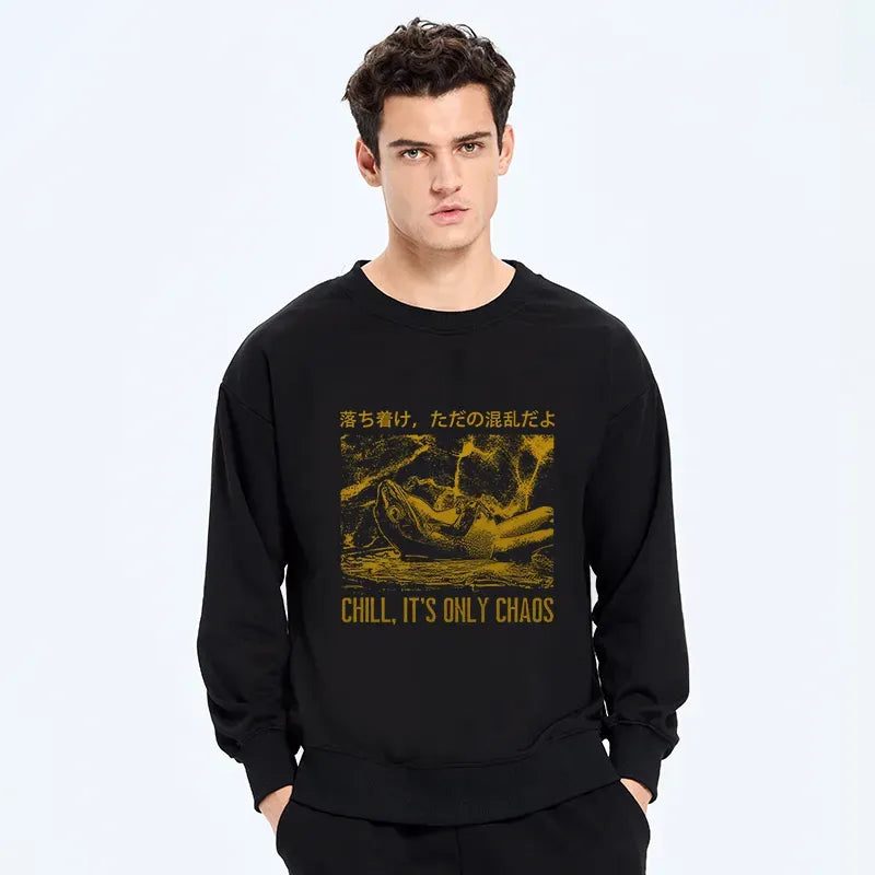 Japanese Frog Sweatshirt for Streetwear