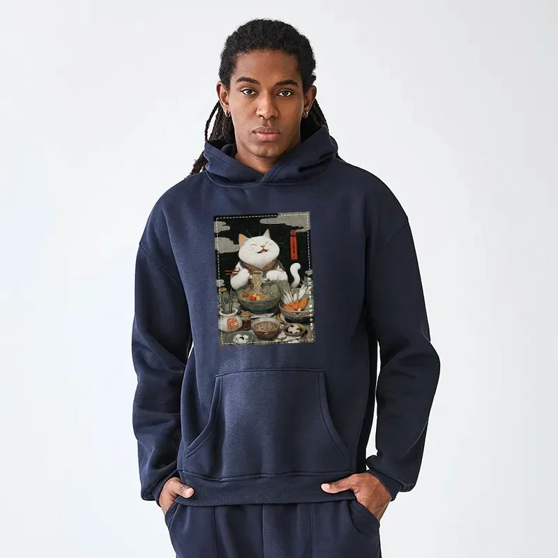 cozy fleece hoodie for cat lovers