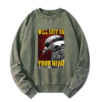 Washed vintage sweatshirt for streetwear