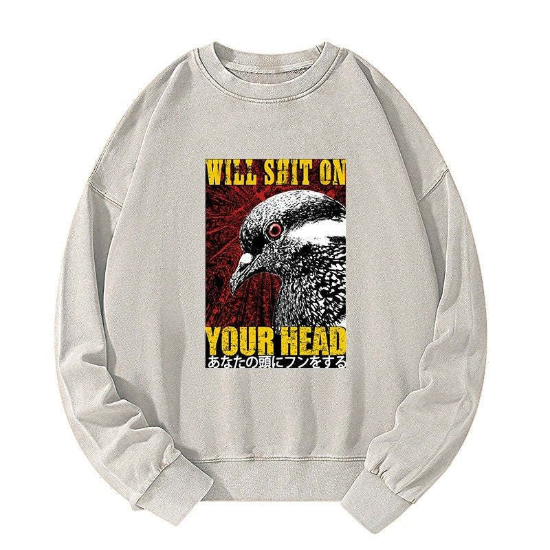 Washed vintage sweatshirt for streetwear