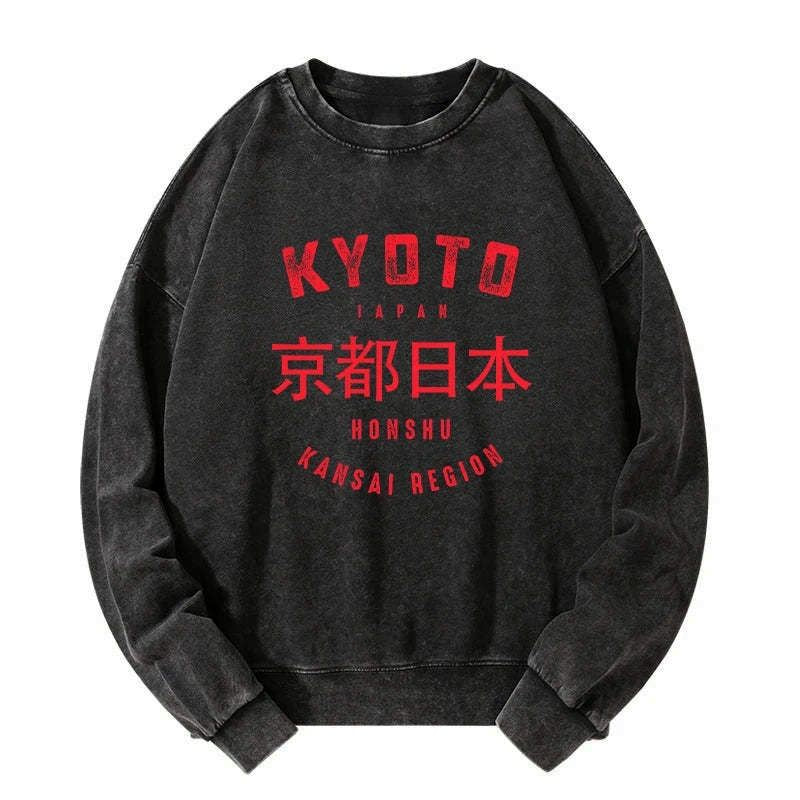 vintage Japanese washed sweatshirt for daily wear