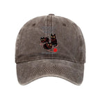 Kyoto-Lion Three Cats Fix All Problems Washed Cap