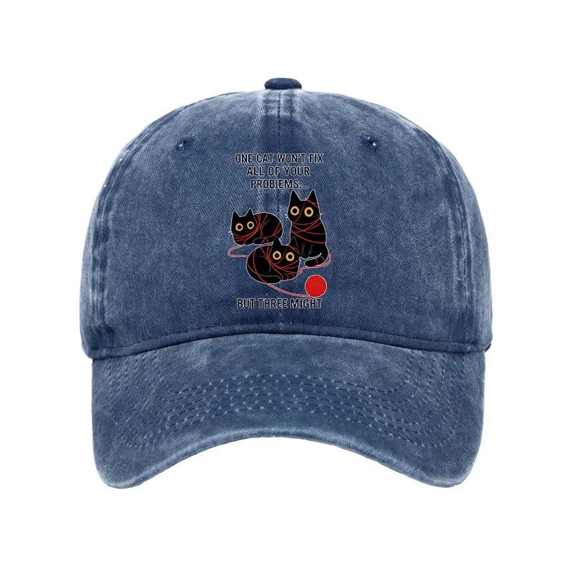 vintage cat cap gift for him