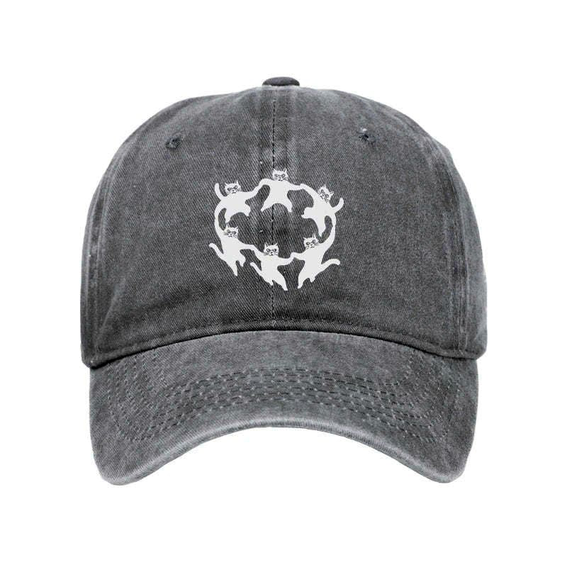Kyoto-Lion Leisure Cats Japanese Washed Cap