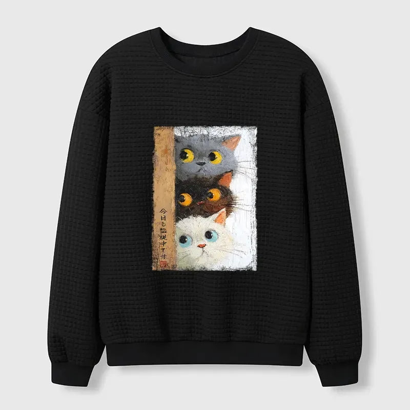 Unisex Cat Sweatshirt for Daily Wear