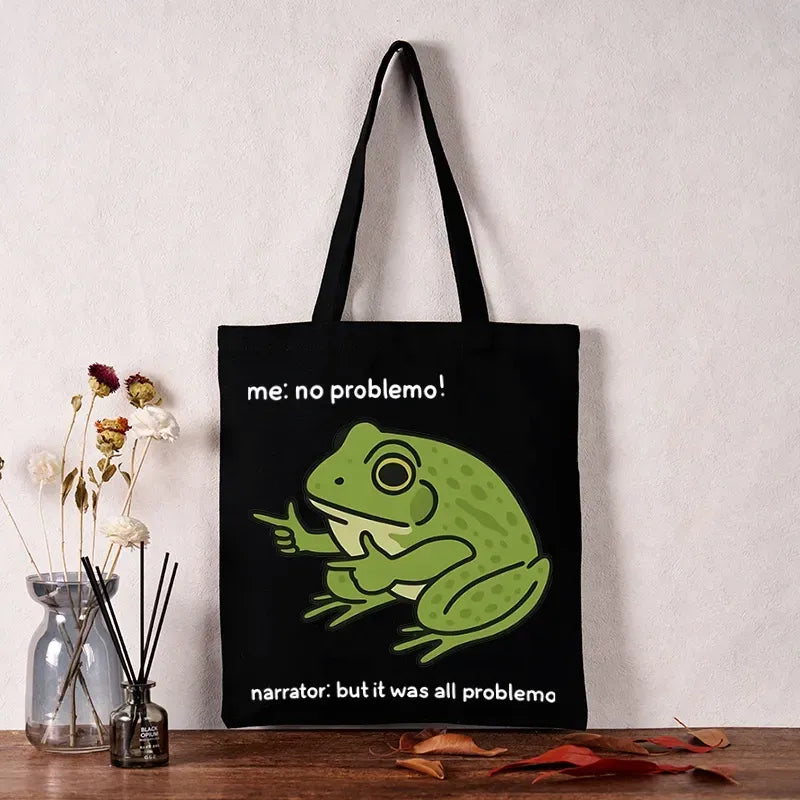 Kyoto-Lion Stupid Frog Meme Tote Bag