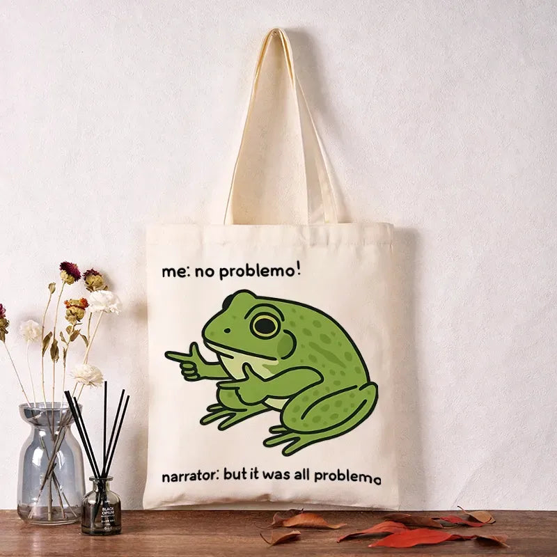 Kyoto-Lion Stupid Frog Meme Tote Bag