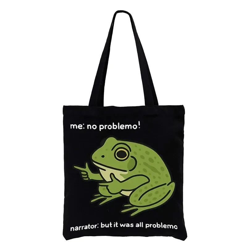 Kyoto lion stupid frog tote bag on sale