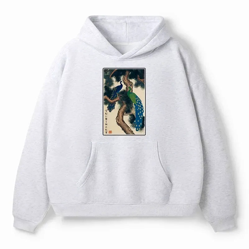 Japanese Peacock Hoodie for Daily Wear