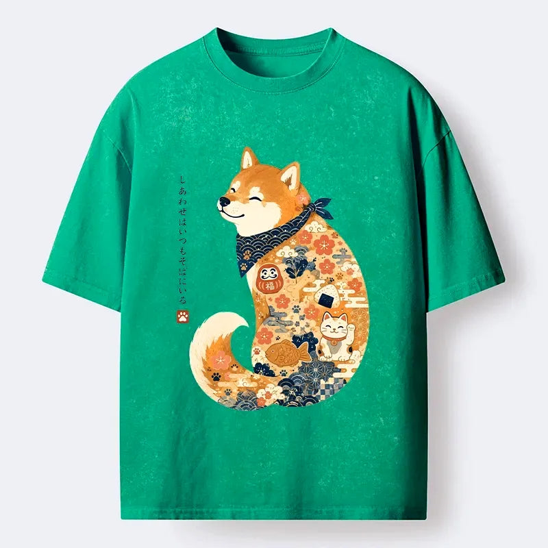 Cute Shiba Inu Kimono T-Shirt for Gift