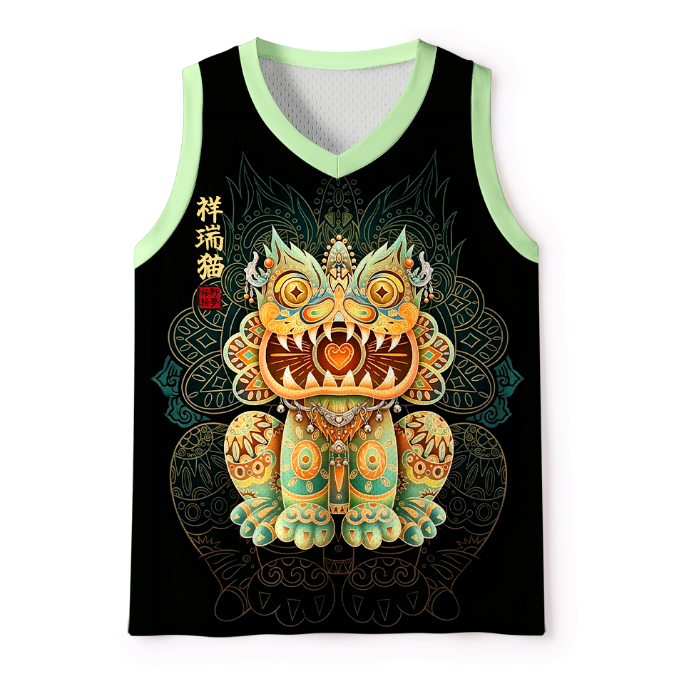 Auspicious Cat Tank Top for Daily Wear