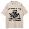 Kyoto-Lion Trash Pandas Funny Washed T-Shirt