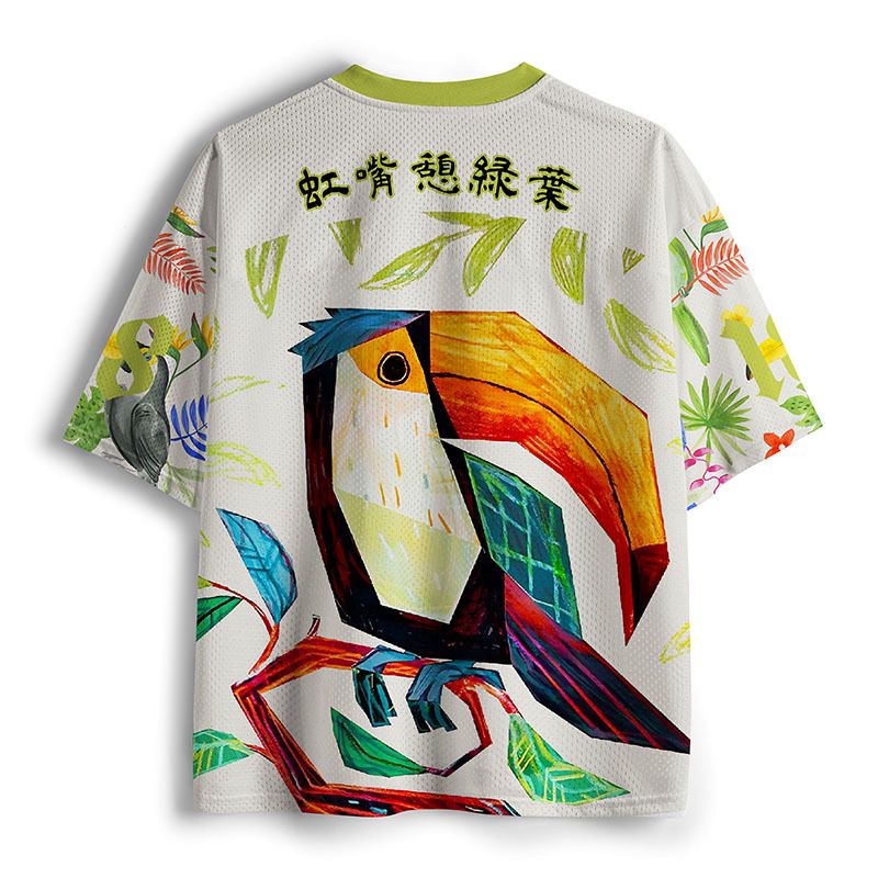 Kyoto-Lion Rainbow Beak Toucan Mesh Jersey