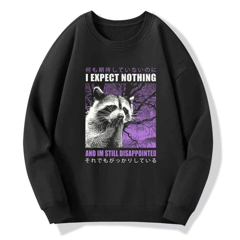 Kyoto-Lion Disappointed Raccoon Japanese Sweatshirt