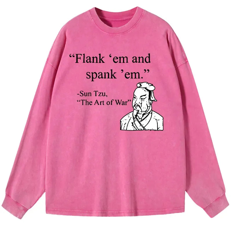 Funny Japanese Washed Long Sleeve T-Shirt