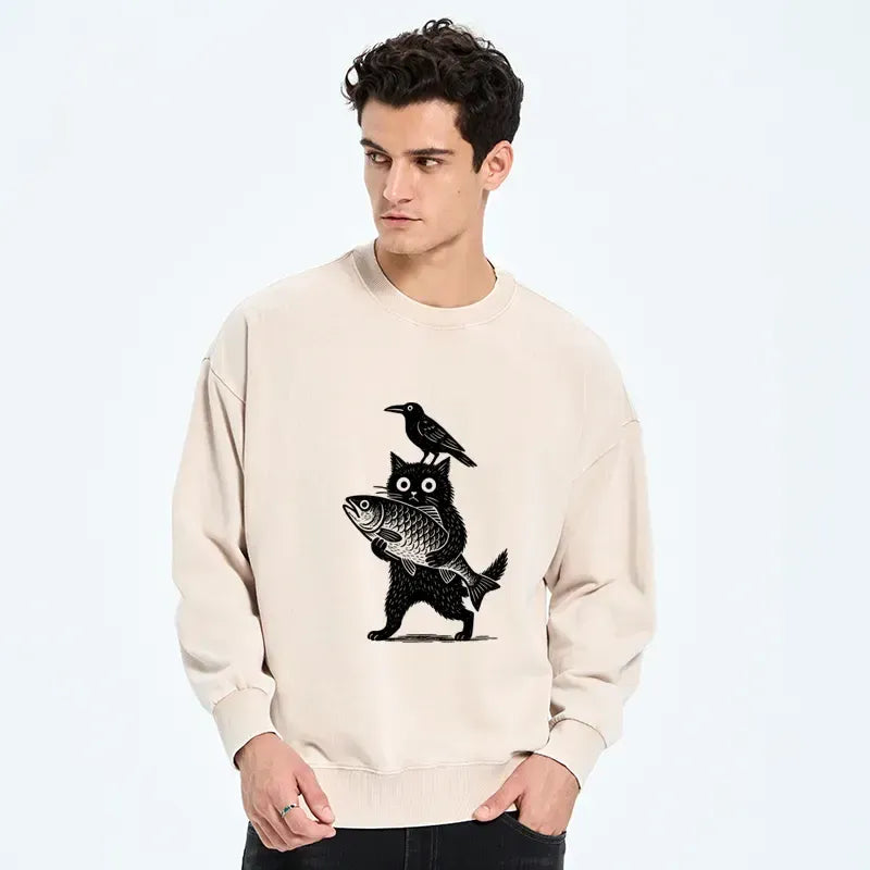 Unisex Black Sweatshirt for Streetwear