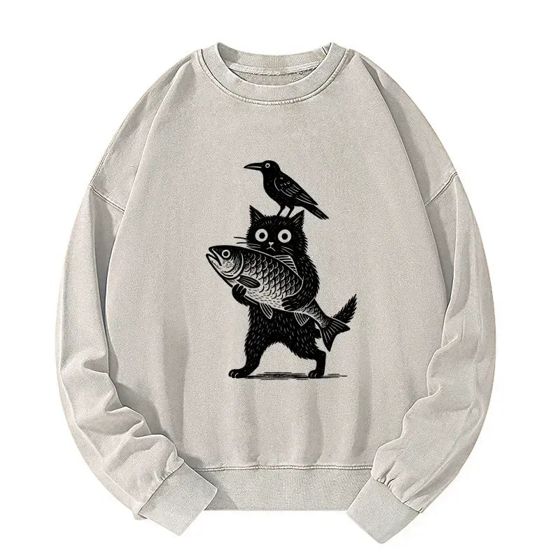 Unisex Black Sweatshirt for Streetwear