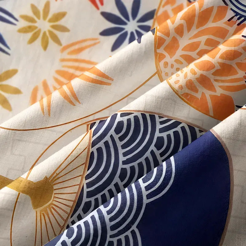 Traditional Japanese Woodblock Print Shirt for Summer