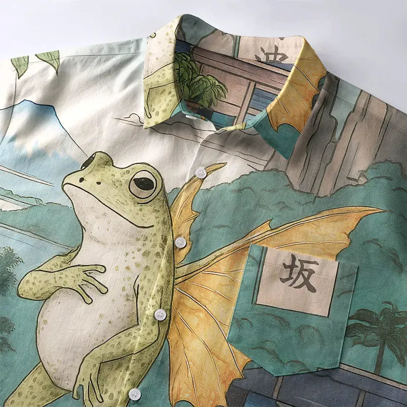 Japanese Unisex Button-up Shirt