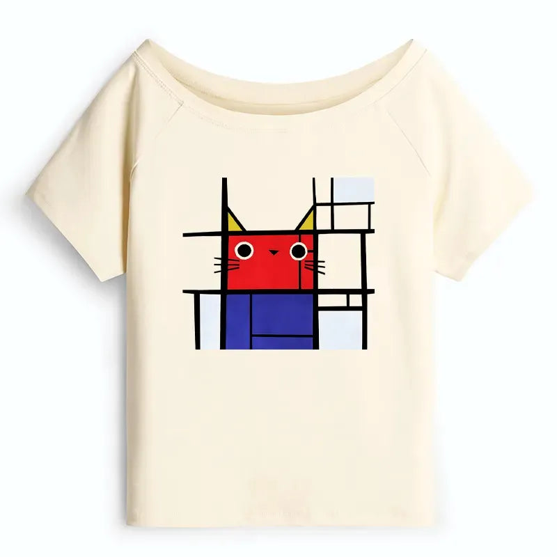 Ukiyo-e Cat T-Shirt for Summer