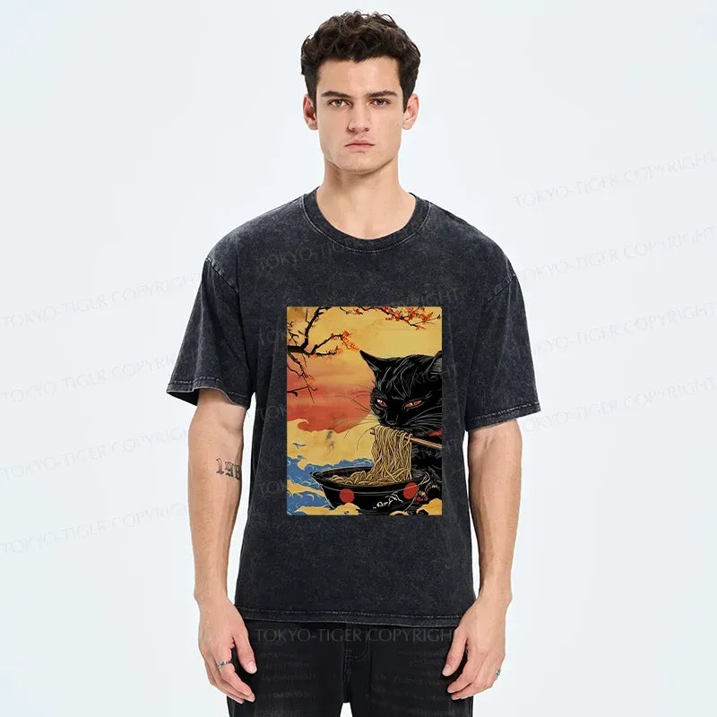 Washed Ukiyo-e T-Shirt Trendy Gift