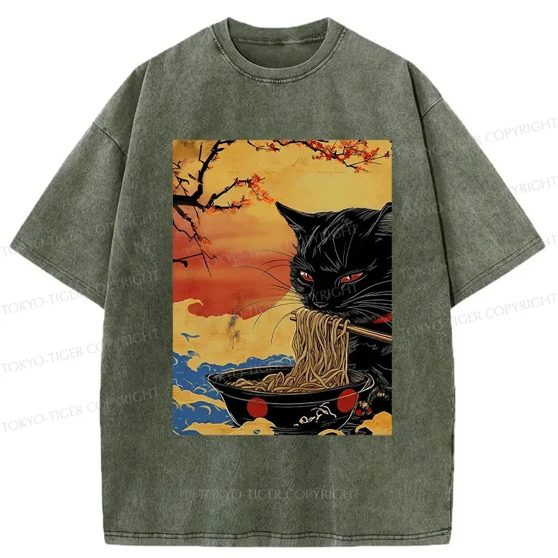 Washed Ukiyo-e T-Shirt Trendy Gift
