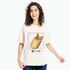 japanese washed cat t-shirt best seller