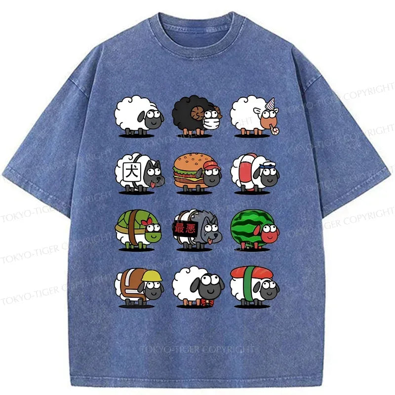 Washed Japanese T-Shirt for Daily Wear