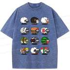 Washed Japanese T-Shirt for Daily Wear