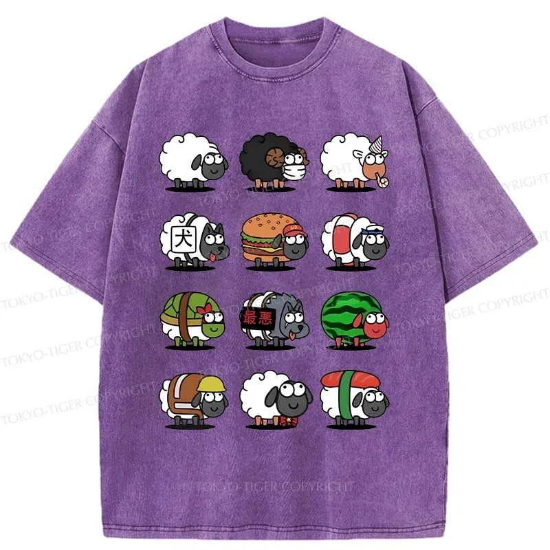 Washed Japanese T-Shirt for Daily Wear