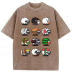 Kyoto-Lion Various Kinds Of Sheep Washed T-Shirt