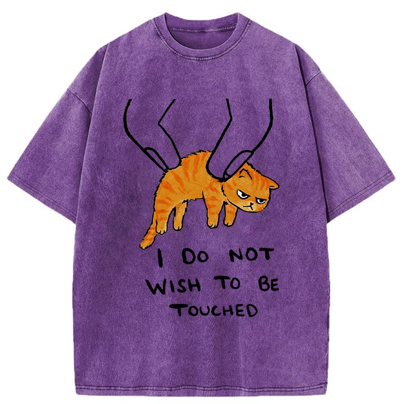 Kyoto-Lion No Touchy Cat Washed T-Shirt