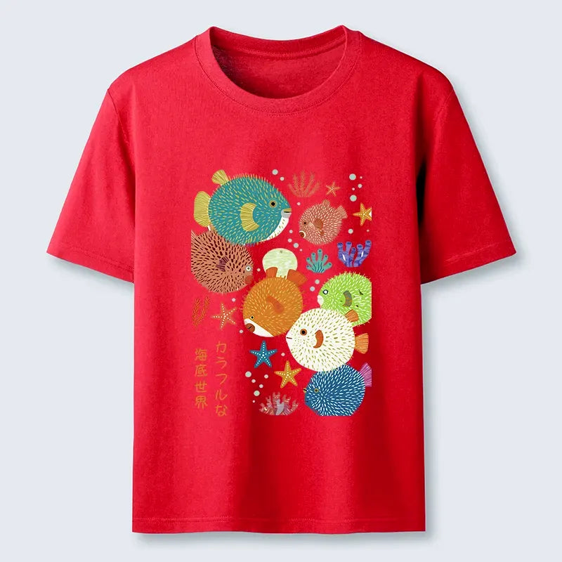Japanese Fish Kanji Shirt for Men